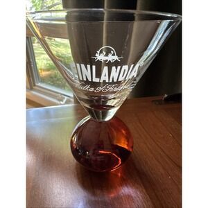 Finlandia‎ Vodka Of Finland Martini Glass Amber Ball Base Cocktail Vodka/Gin